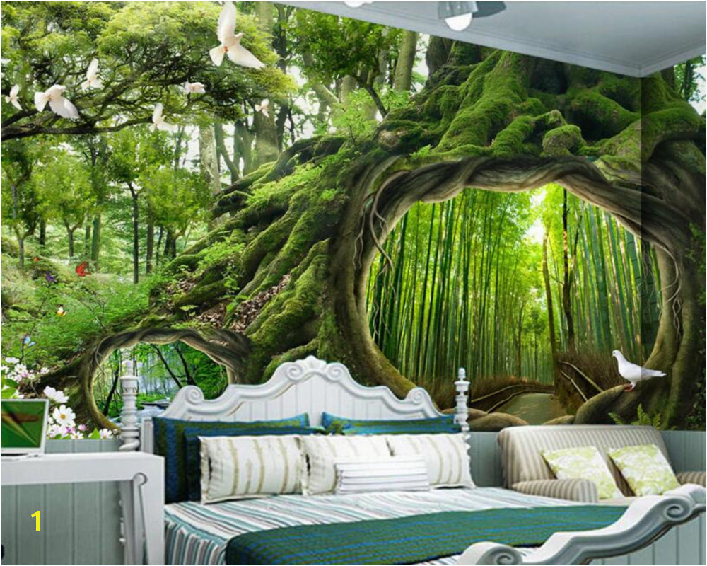 Magical forest Wall Mural Beibehang High Quality 3d Wallpaper Magical forest Tree Hole