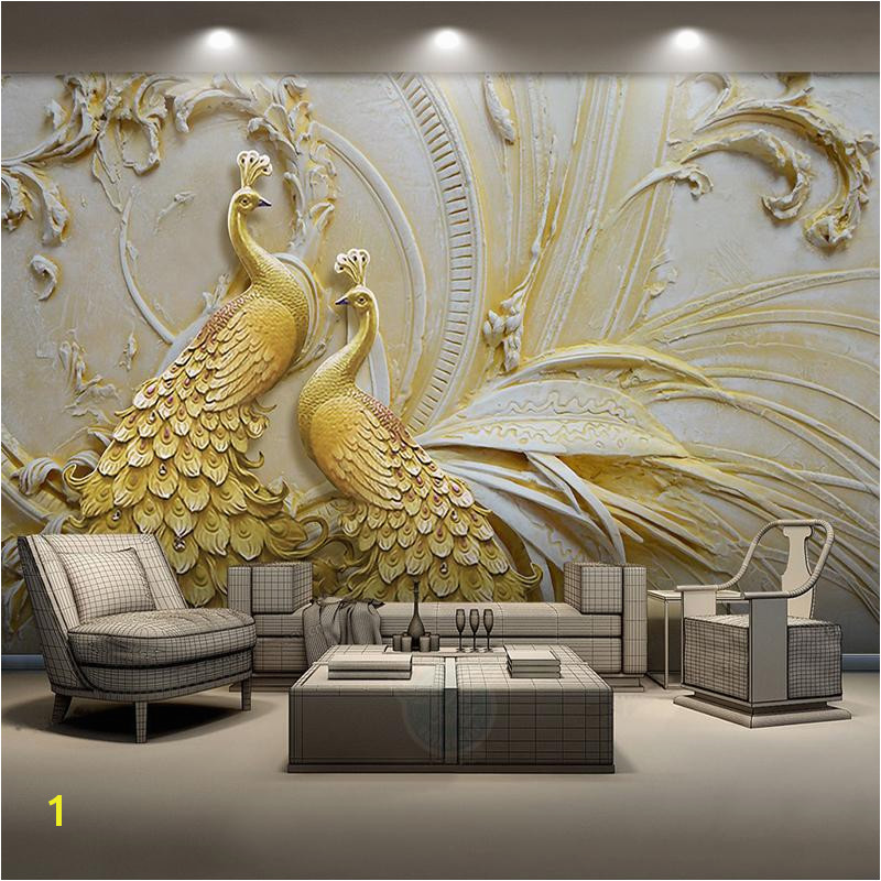 Make Your Own Mural Wallpaper Custom Mural Wallpaper for Walls 3d Stereoscopic Embossed Golden