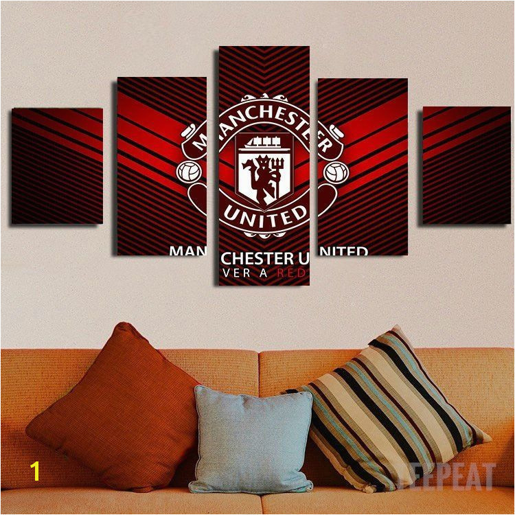 Manchester United Logo 5pc Canvas Painting prints printable painting canvas empireprints teepeat