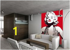 Marilyn Monroe Wallpaper Mural 1 Wall Easy Hang Andy Warhol Style X