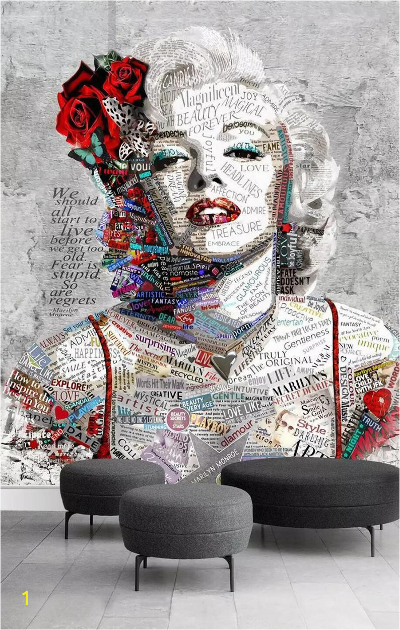 Marilyn Monroe Mural Wallpaper 3d Marilyn Monroe View Wallpaper Mural Wall Print