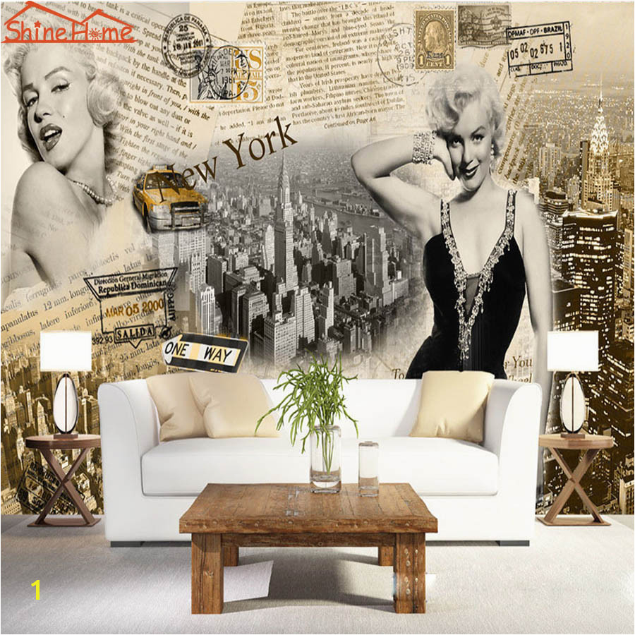 Wallpaper for Walls 3d Wall Paper Home Decor Mural Rolls Living Room Goddess Superstar Marilyn