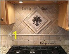 Linda Paul Medallion Collection Small Mosaic Tile and Metal Backsplash Accents
