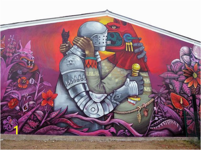 Saner s new mural in Fleury Les Aubrais France "The Conquest The New World By Spanish Conquistadors"