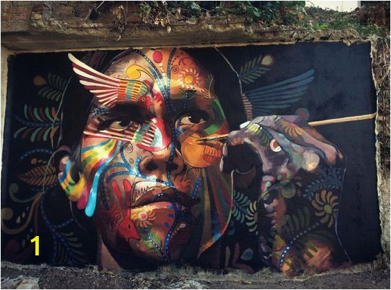 Mexican Mural Artist Street Art by Tad Takano In Puerto Vallarta Mexico
