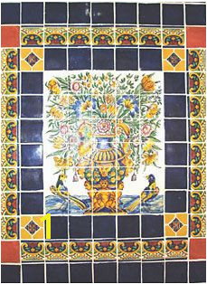 Talavera tile mural Tile Murals Spanish Revival Lanai Mexican Tiles Adobe