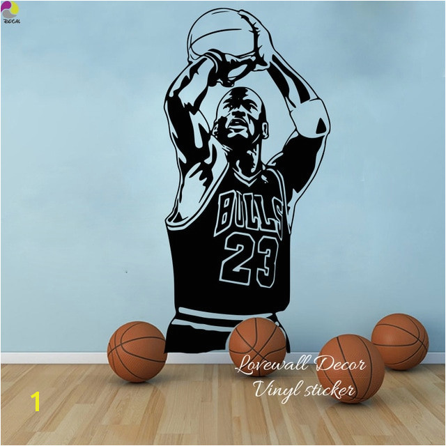 Michael Jordan Wall Mural Chicago Bulls Michael Jordan Wall Sticker Living Room Nba Basketball