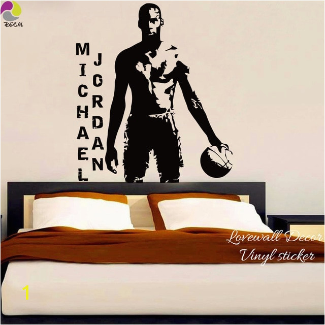 MICHAEL JORDAN Basketball Spieler Wand Aufkleber NBA Super Star Sport Wandtattoo Kinderzimmer Boy Zimmer Schlafzimmer Vinyl