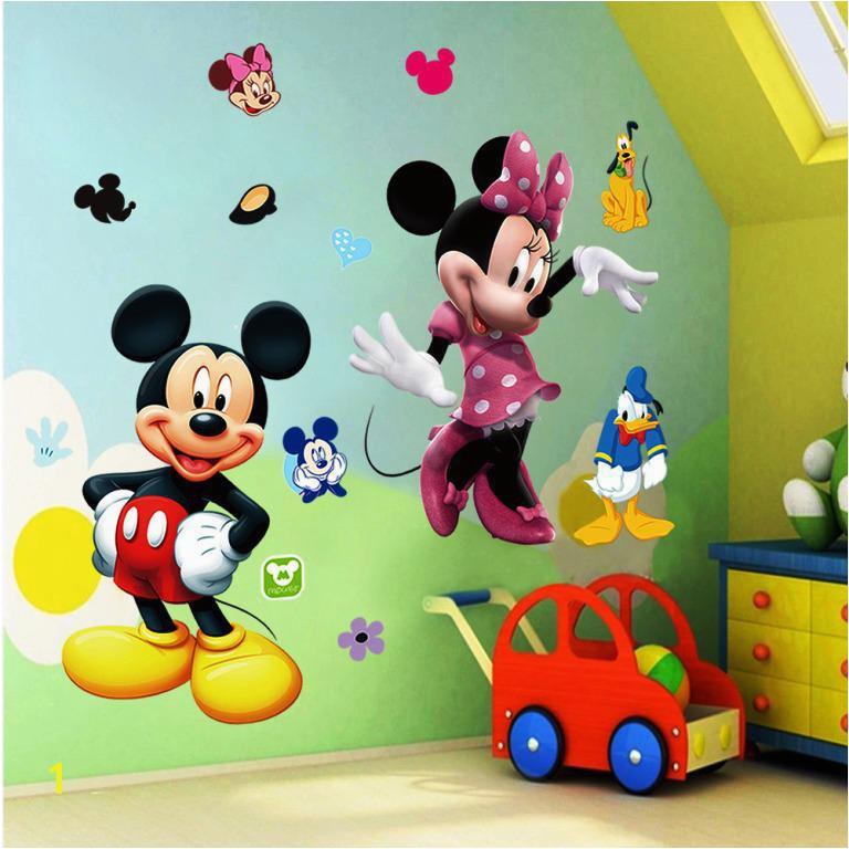 Mickey Minnie Mouse Wall Murals Cute Mickey Mouse Wall Decals with Minnie Mouse Nursery Ideas
