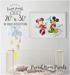 Mickey Minnie Mouse Wall Murals Mickey and Minnie Art Print Poster Mickey Mouse Wall Art Nursery