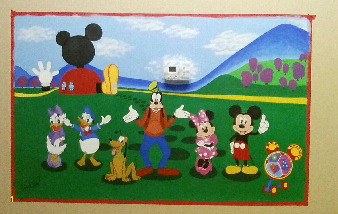 Mickey mouse clubhouse mural