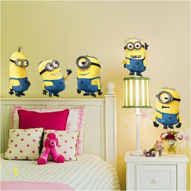 cute small man wall stickers for kids room home decorations 1404 diy pvc cartoon decals children t 3d mural arts posters 3 0