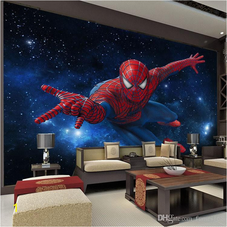 Großhandel 3D Stereo Continental TV Hintergrundbild Wohnzimmer Schlafzimmer Wandbild Wandverkleidung Vlies Star Spiderman Wandbild Kinderzimmer Von Fumei168