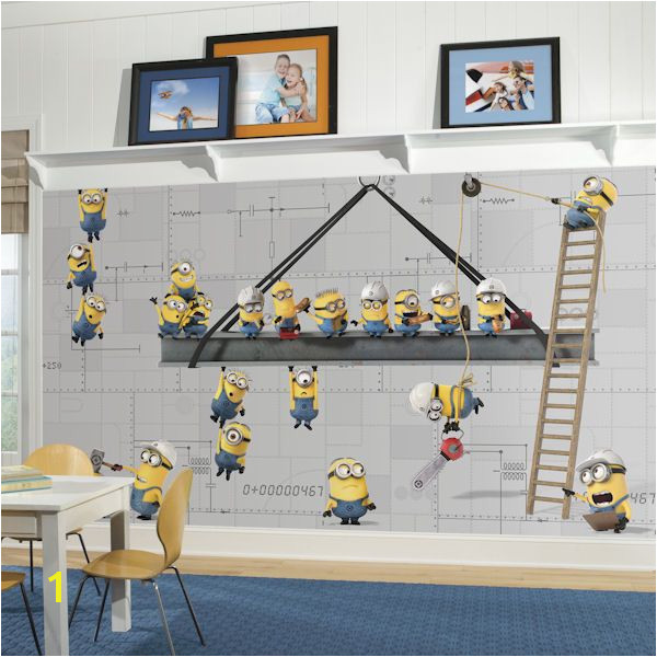 Minions at Work XL Chair Rail Prepasted Mural Wall Sticker Outlet