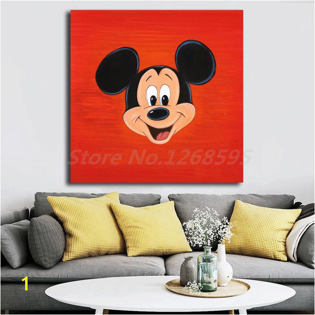 Minnie Mouse Wall Murals Mickey Mouse Fa Mouse Face Wall Art Canvas Poster and Print Canvas