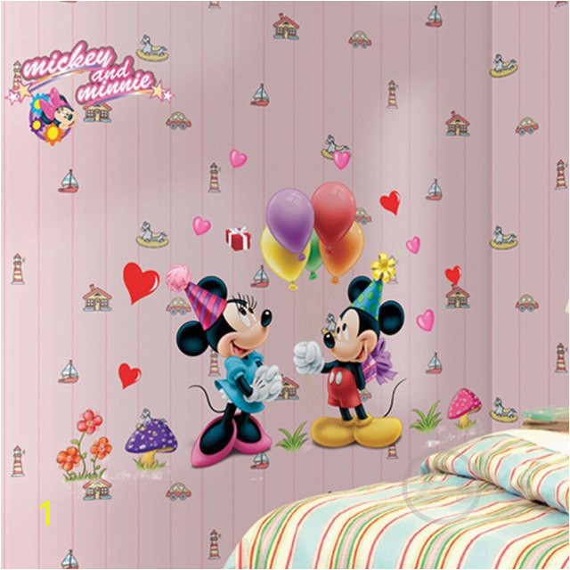 Zs Sticker Mickey Mouse Minnie Mouse Duvar Sticker ev dekor Karikatür Duvar Ä±kartma ocuk OdasÄ± Ä±kartmasÄ±