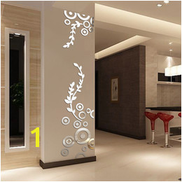 3d Wall Murals Australia Creative Circle Ring Acrylic Crystal Mirror Wall Stickers DIY 3D Decal