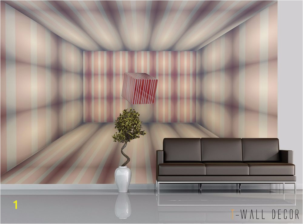 Wallpaper Mural Room Modern Art WALL DECOR 3D Square Optical Illusion Unbranded