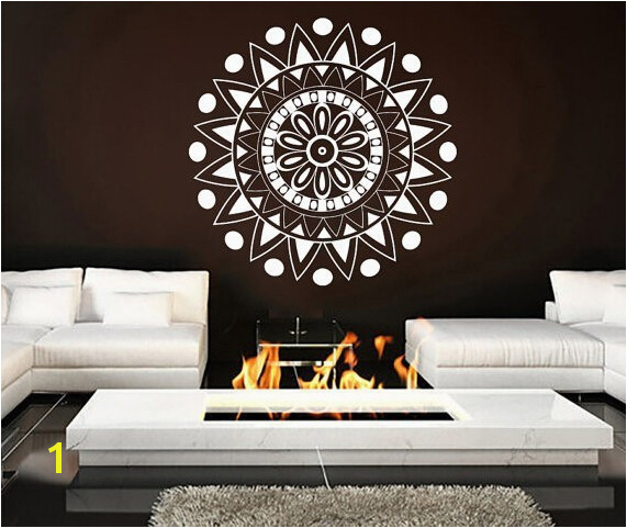 Mural Mandala Ornament Indian Geometric Moroccan Pattern Yoga Namaste Lotus Flower Om Wall Sticker Vinyl wall Decal Home Decor