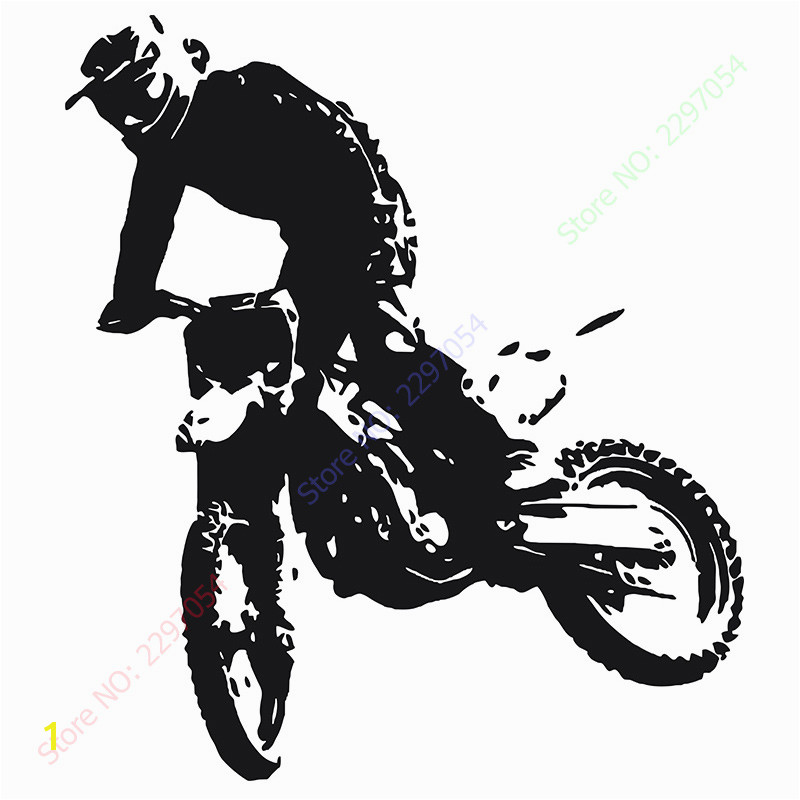 Motocross Moto Dirty Bike Motorbike Wall Art Sticker Decal Home DIY Decoration Decor Wall Mural Removable Room Decal Stickers in Wall Stickers from Home