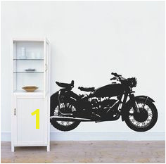 Classic Motorcycle Wall Decal • Vintage Motorbike Wall Decal • Garage Sticker • Home Interior Design