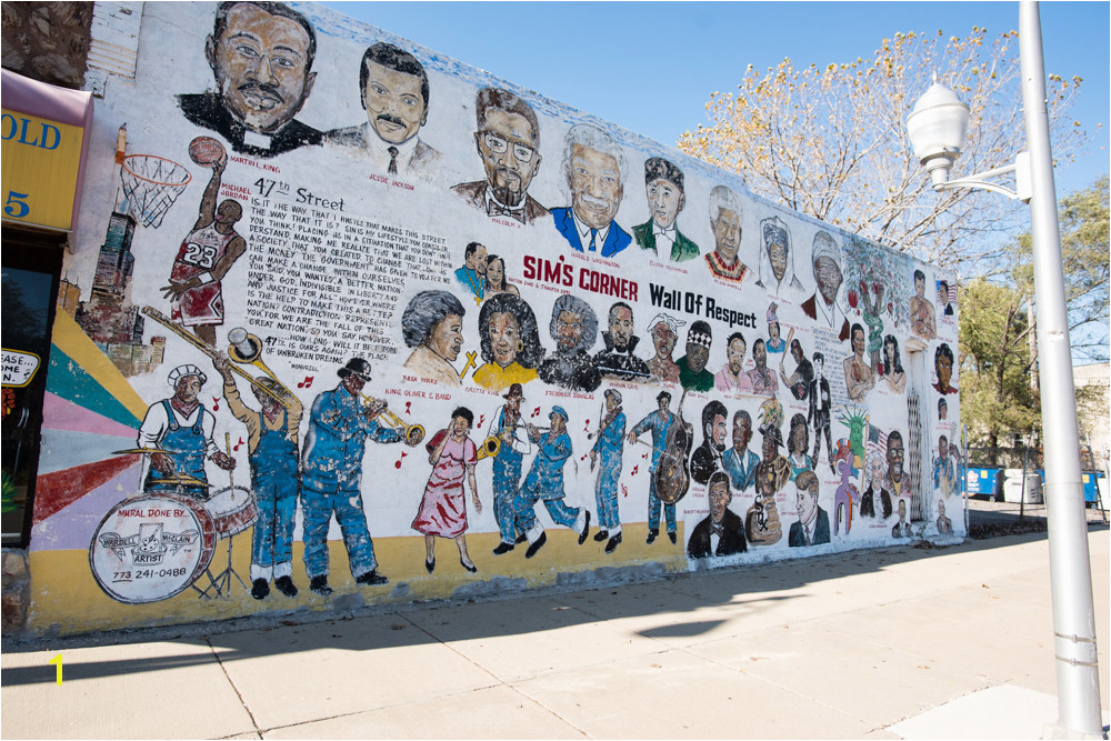 Sim s Corner Wall of Respect by Wardell McClain has been a fixture on the corner of 47th Street and Champlain Avenue for years Featuring a wide ranging mix