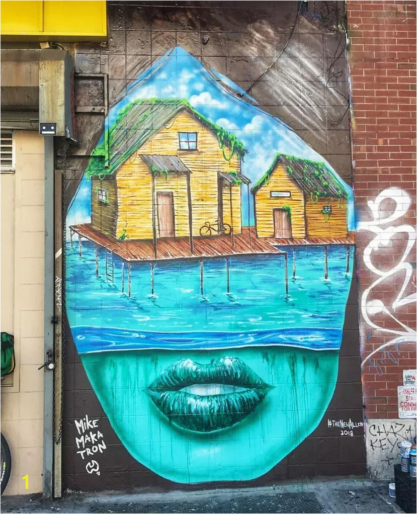Mike Makatron Painted Doors Street Artists Graffiti Nyc Wall Blue