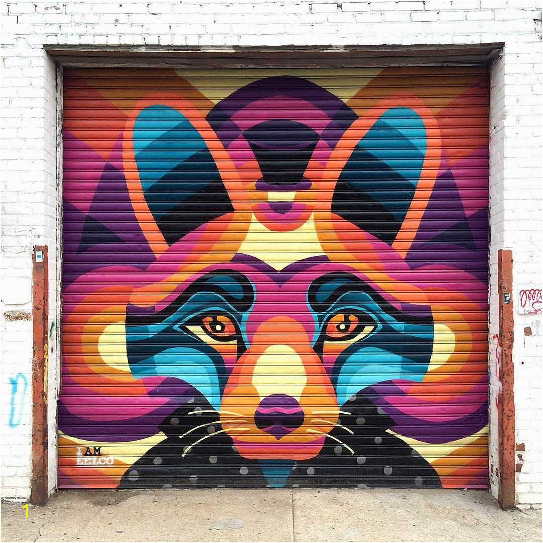 NYC street art Astoria Queens I am Eelco Welling Court Mural Project