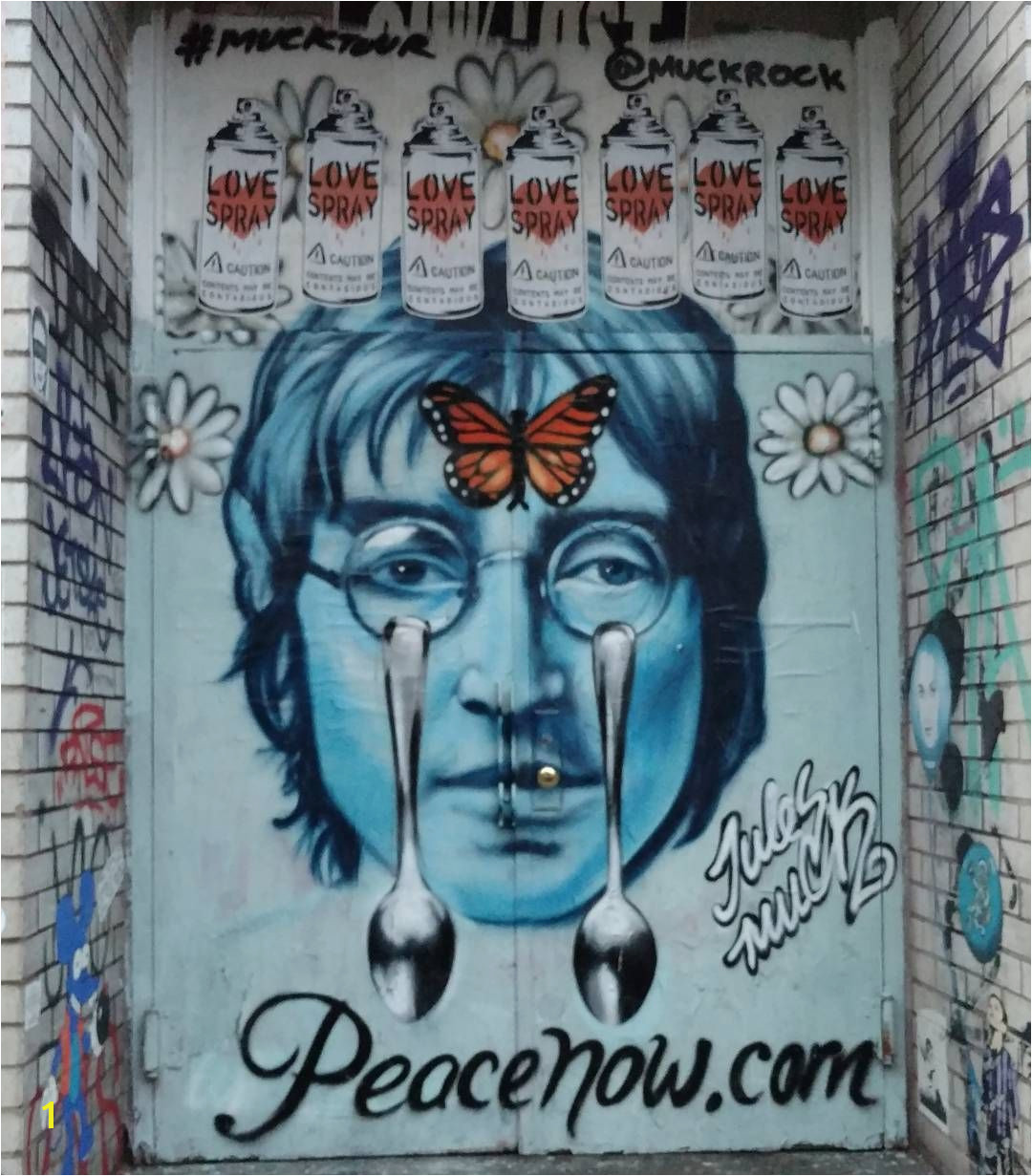 Mural Artist Nyc Streetart Graffiti Newyork Nyc Ny Johnlennon Peacenow