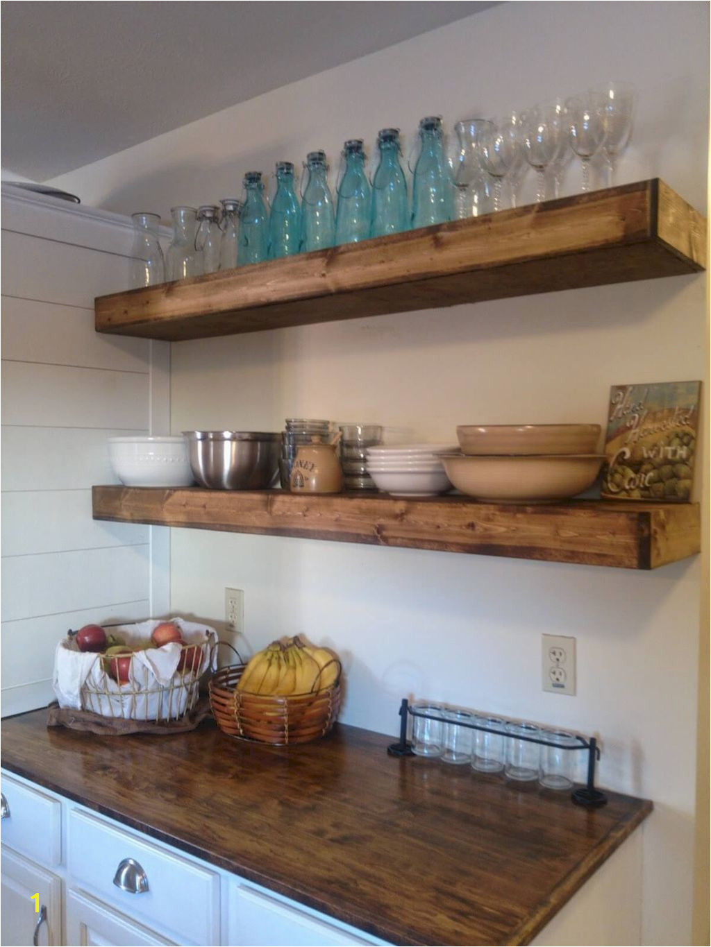 Mural Floating Shelf 60 Stunning Rustic Kitchen Decorating Ideas and Remodel