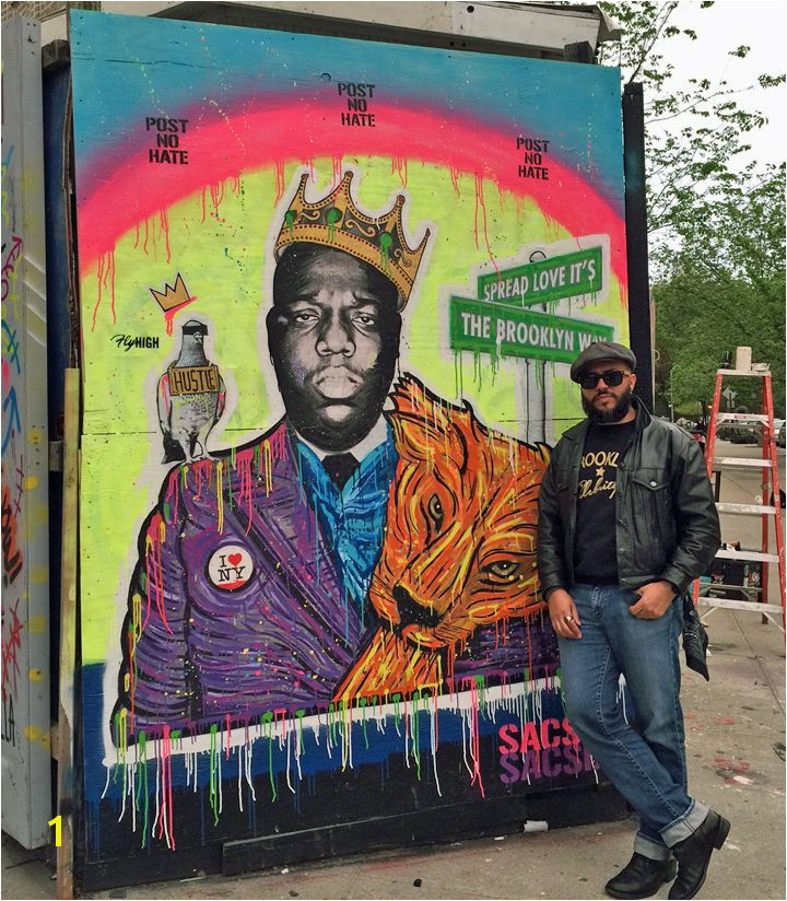 Biggie by SacSix in NYC Prospect Heights Brooklyn Nyc Hip Hop Street Art