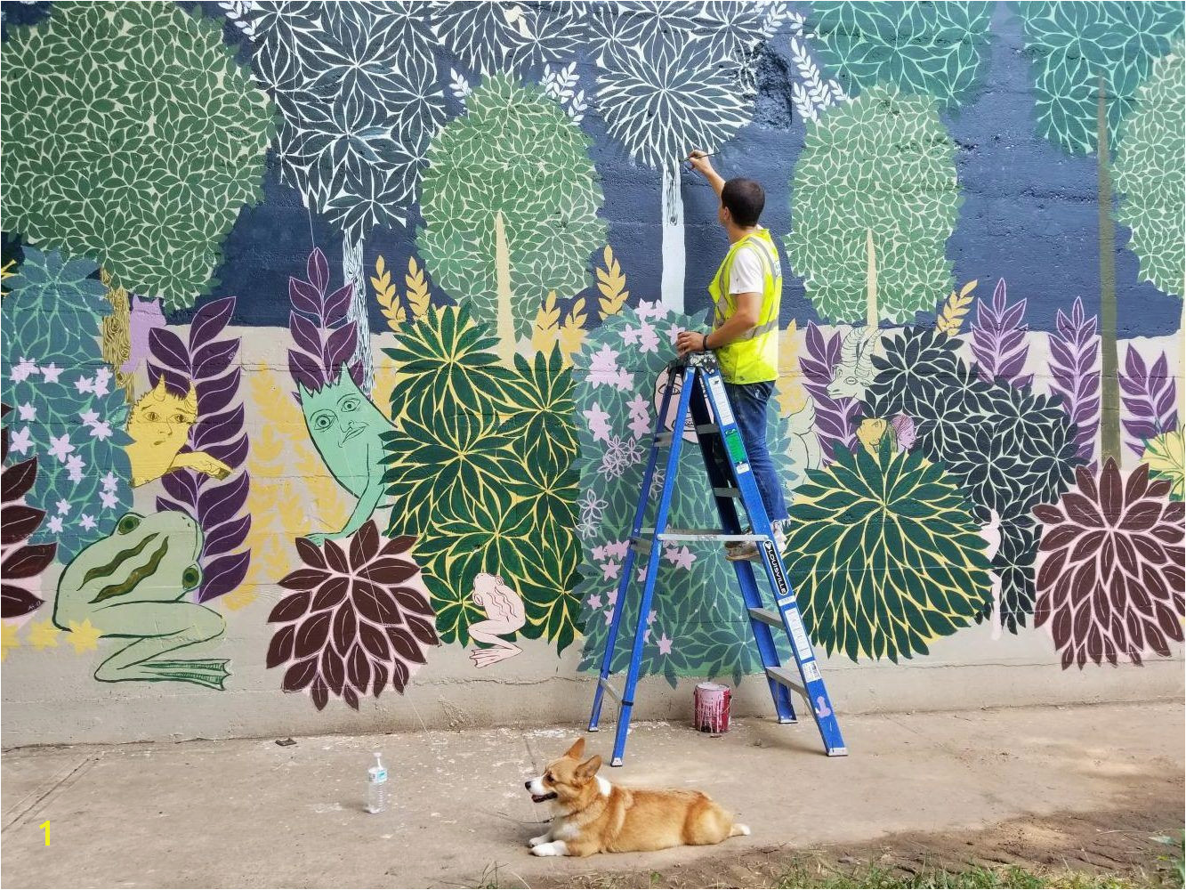 ARTIST AT WORK Andrew Catanese an Atlanta based artist works on his mural on the BeltLine beneath the Eastside Trail Catanese paints murals in the “