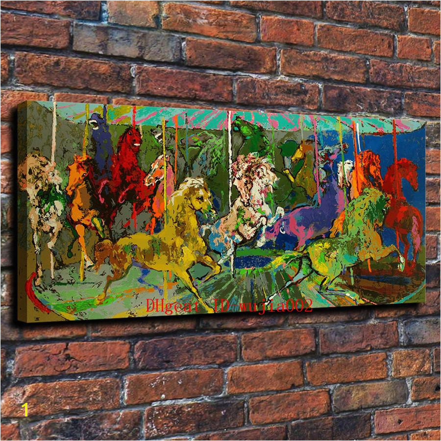 2019 Playground Carousel Canvas Painting Living Room Home Decor Modern Mural Art Oil Painting From Wujia002 $8 85