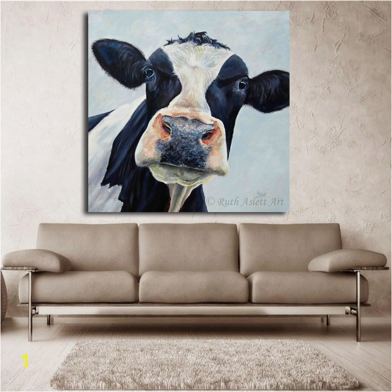 Mural Size Prints Aliexpress Buy Canvas Painting Cow Wall for Living