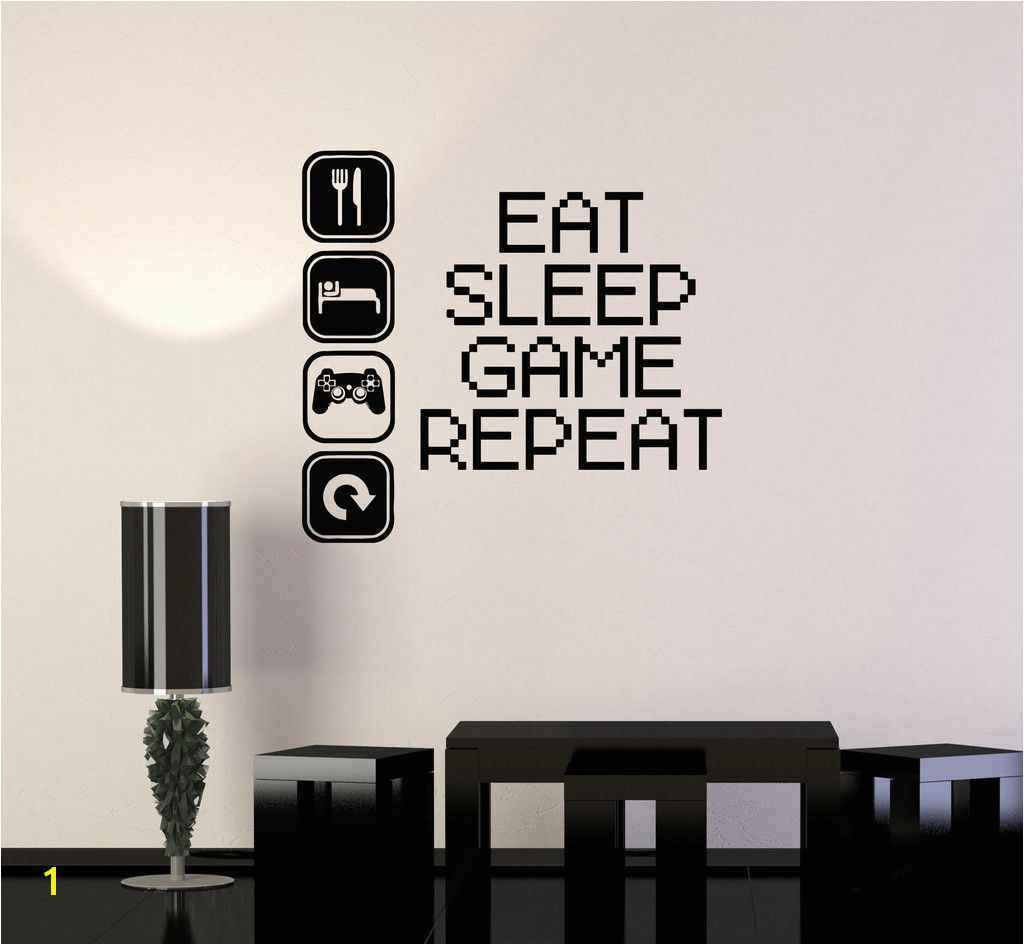 Mural Stickers for Walls Vinyl Decal Gaming Video Game Gamer Lifestyle Quote Wall Sticker