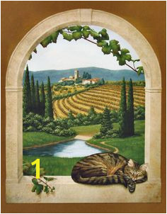 Tuscany mural by Jeff Raum Arched Windows Fake Windows Mural Painting Mural