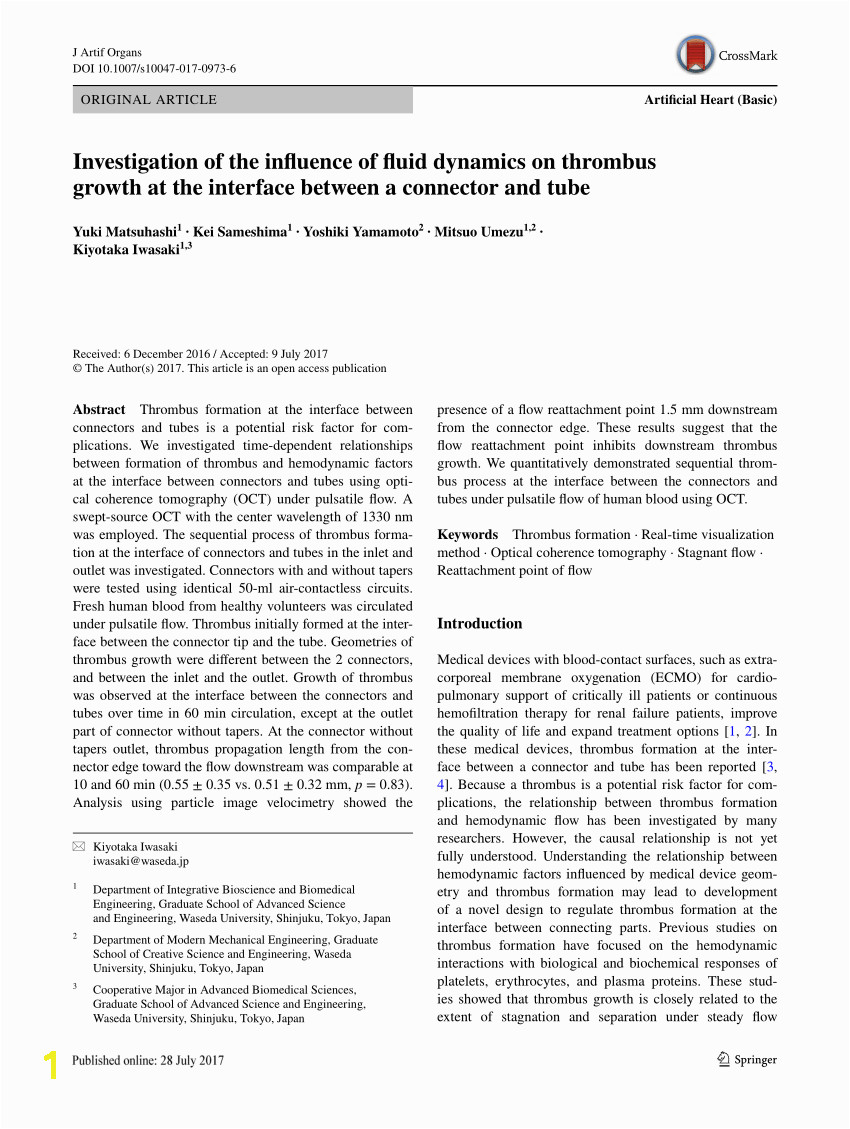 Mural Wall Thrombus Putational Model Of Device Induced Thrombosis and Thromboembolism Mural Wall Thrombus Putational Model Of Device Induced Thrombosis and Thromboembolism