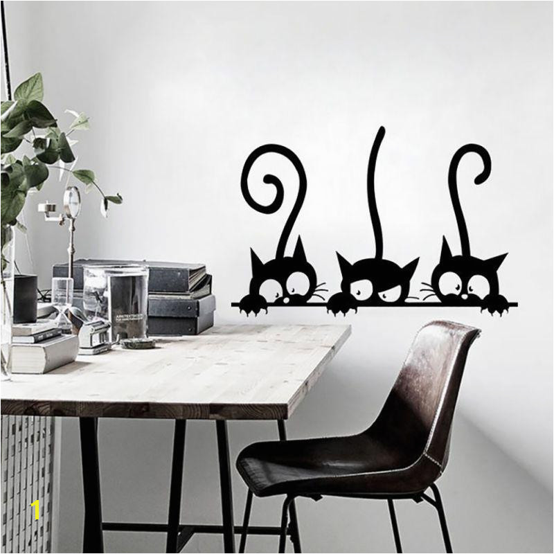 DIY Cartoon Kitten Cats Wall Sticker Decor Decals Children S Room Decorations Vinyl Waterproof Wallpaper Home Decor Mural Wall Stickers Music Wall Decals