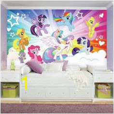Prepasted My Little Pony Cloud XL Chair Rail Ultra Strippable 10 5 L x 6" W Wall Mural