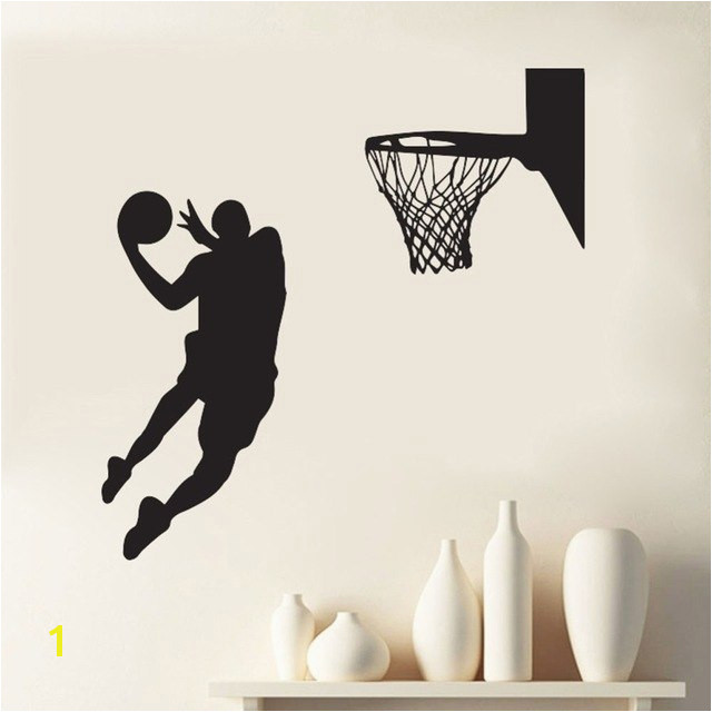 Heißer Wirkenden Kühle Wand Aufkleber Slam Dunk Basketball Wandbild Abnehmbare Art Vinyl Wand Aufkleber Zimmer Dekorative