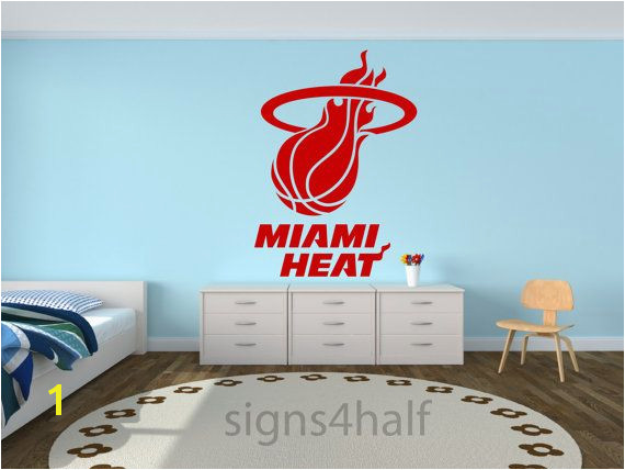 Removable Miami Heat Basketball Team Wall Art Decor Decal Vinyl Sticker Mural Sports NBA