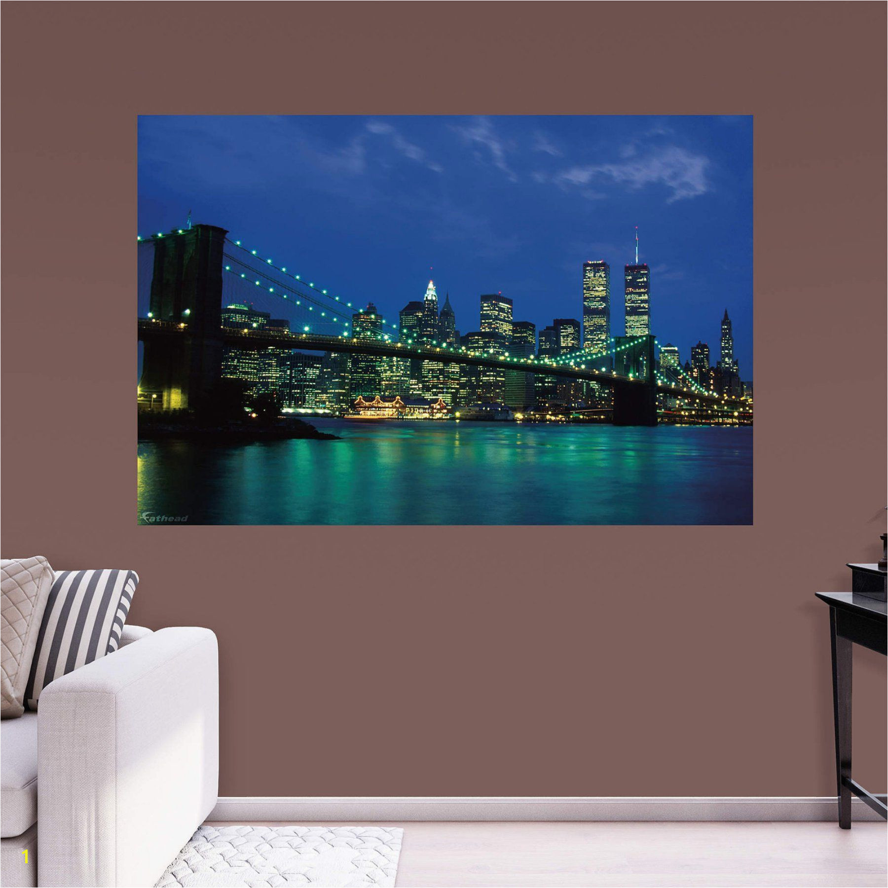 Fathead New York City Twin Towers Nightscape Wall Mural 69