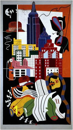 New York Mural by Stuart Davis from Norton Museum of Art Davis was an early American modernist painter He was well known for his jazz influenced