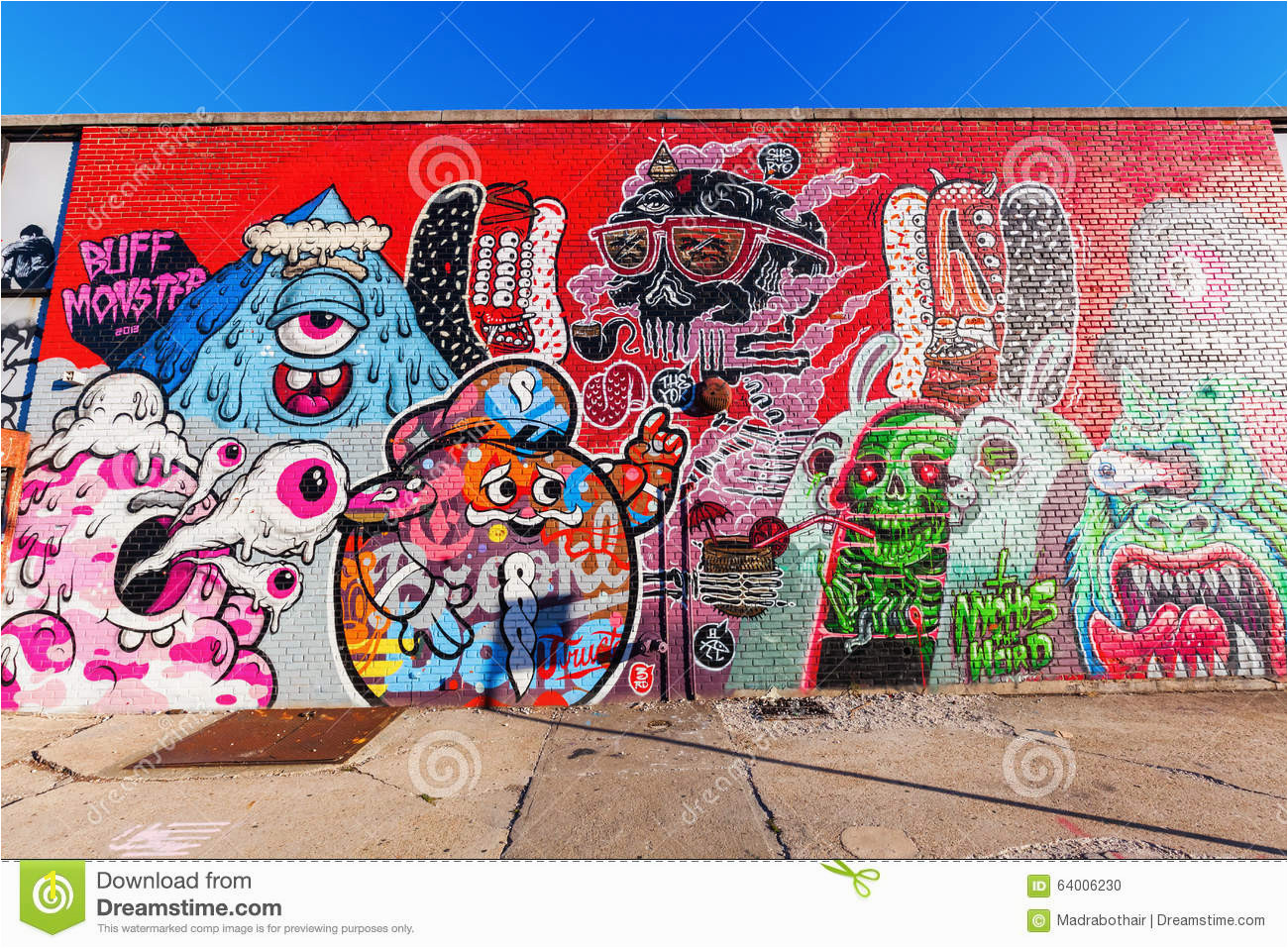 Mural art in Bushwick Brooklyn NYC