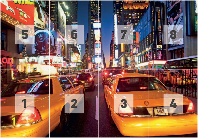 New York Taxi Wall Mural Fototapete Tapete New York Times Square Taxi Bei Europosters