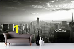 Empire State Skyline Wallpaper Mural New York Bedroom City Bedroom fice Wall Art