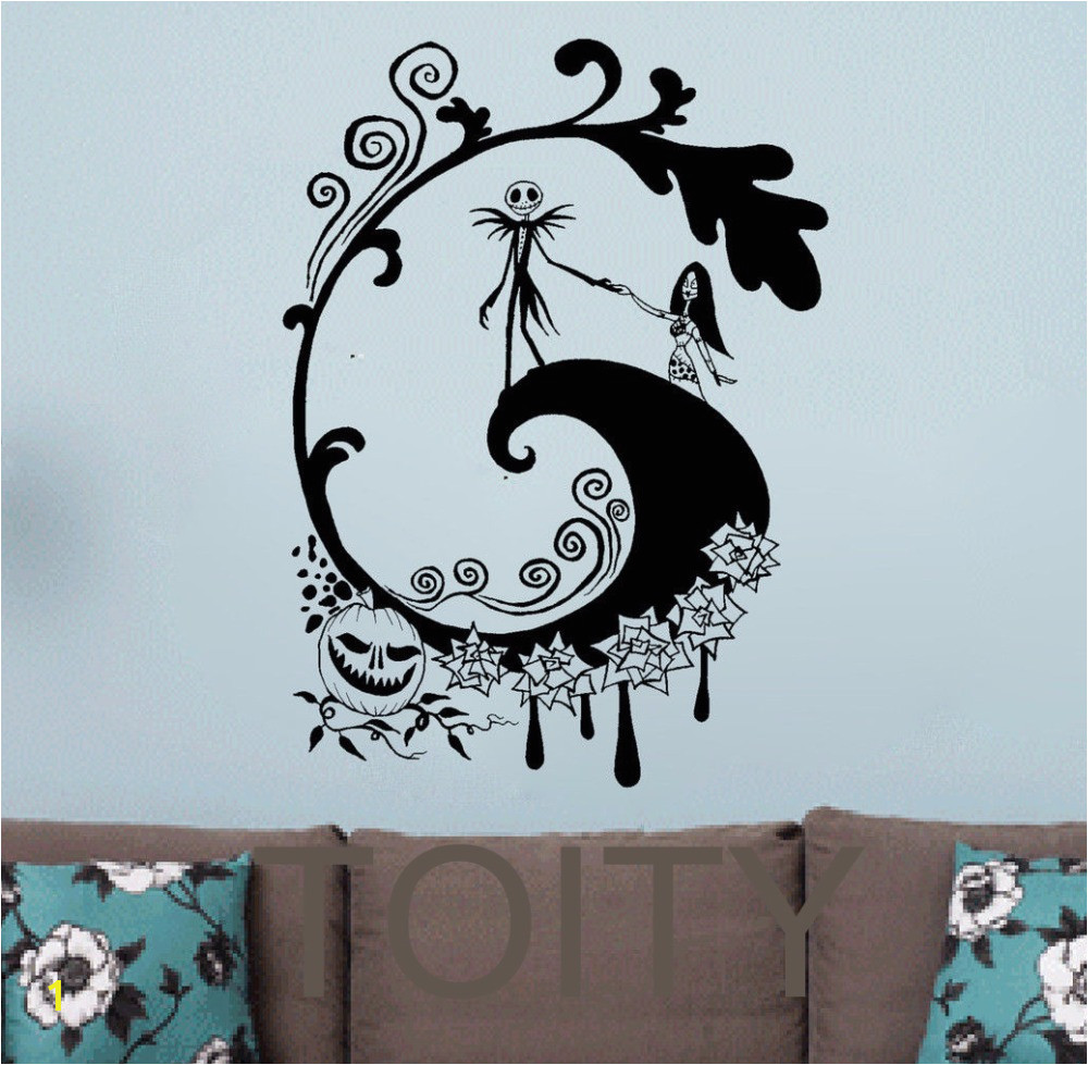 The Nightmare Before Christmas Wall Sticker Halloween Vinyl Decal Retro Movie Poster Dorm Bar Club Home