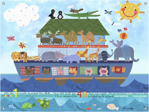 Noah S Ark Wall Mural Kit Noah S Ark Kids Mural by Oopsy Daisy