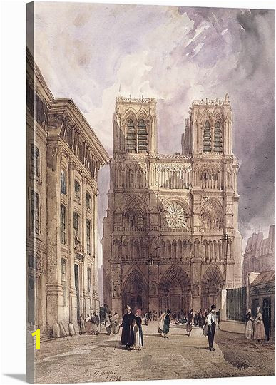Notre Dame Wall Murals the Cathedral Of Notre Dame Paris 1836