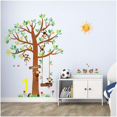 5 Little Monkeys Tree Wall Stickers Wall Stickers Uk Childrens Wall Stickers Wall Decals